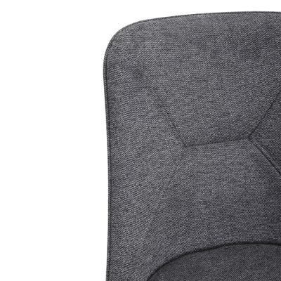 Lot de 2 chaises en tissu gris anthracite 4 pieds métal noir - MELANIE