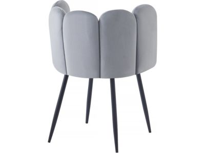 Lot de 2 chaises en velours "Capucine"  Gris