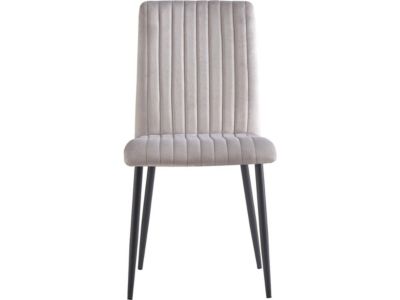 Lot de 2 chaises en velours "Henley"  Gris clair