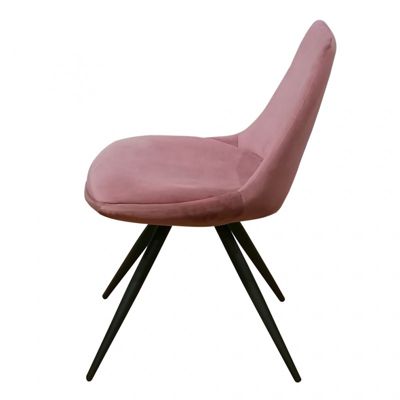 Lot de 2 chaises en velours rose - LOUNA