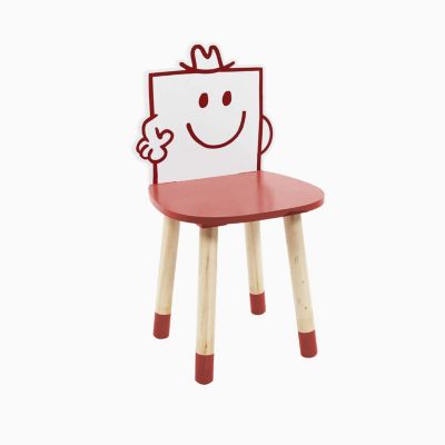 Lot de 2 chaises enfant collection Monsieur/Madame - Monsieur Costaud Pierre. rouge