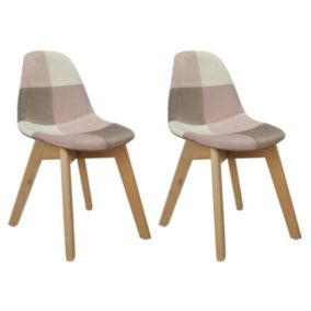 Lot de 2 Chaises Enfant "Léonie" 57cm Rose