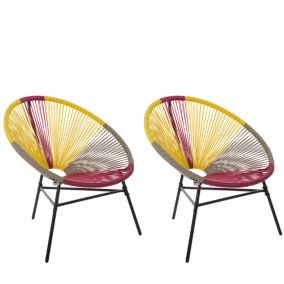 Lot de 2 chaises Jaune ACAPULCO