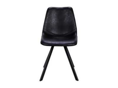 Lot de 2 chaises LUBINE - Simili - Noir