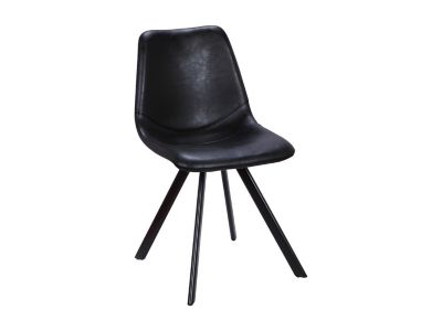 Lot de 2 chaises LUBINE - Simili - Noir