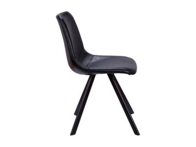 Lot de 2 chaises LUBINE - Simili - Noir