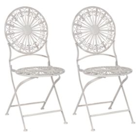 Lot de 2 chaises Métal Blanc SCAFA