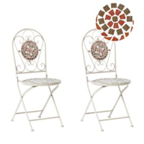 Lot de 2 chaises Métal Blanc SPELLO