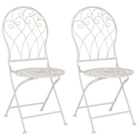 Lot de 2 chaises Métal Blanc STIFFE