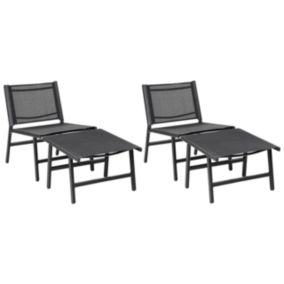 Lot de 2 chaises Métal Noir MARCEDDI