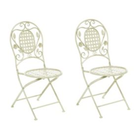 Lot de 2 chaises Métal Vert clair BIVIO