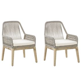 Lot de 2 chaises Matière synthétique Beige OLBIA