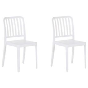 Lot de 2 chaises Matière synthétique Blanc SERSALE