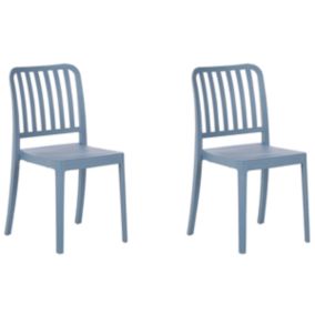 Lot de 2 chaises Matière synthétique Bleu SERSALE