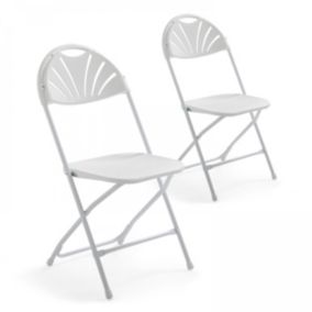 Lot de 2 chaises pliantes ajourées