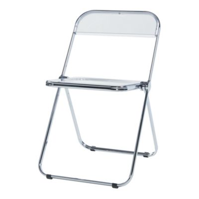 Lot de 2 chaises pliantes Pornainen 74 x 46 x 47 cm transparent en.casa
