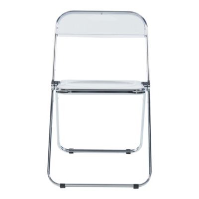 Lot de 2 chaises pliantes Pornainen 74 x 46 x 47 cm transparent en.casa
