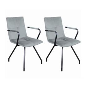 Lot de 2 Chaises Rétro "Eaden" 87cm Gris