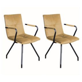 Lot de 2 Chaises Rétro "Eaden" 87cm Sable