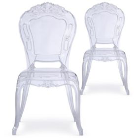 Lot de 2 Chaises Royales "Heighness" 107cm Transparent