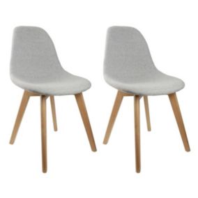 Lot de 2 Chaises Scandinave "Osaka" 87cm Gris