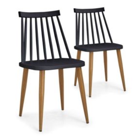 Lot de 2 Chaises Scandinaves "Estelle" 77cm Noir