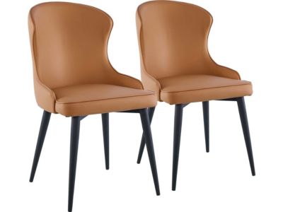 Lot de 2 Chaises "Tina"  Marron