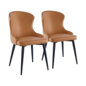 Lot de 2 Chaises "Tina"  Marron