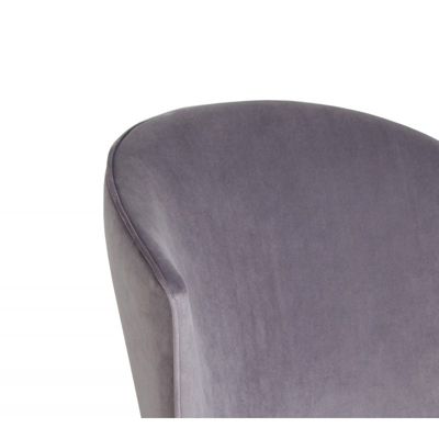 lot de 2 chaises velours gris - Lucy