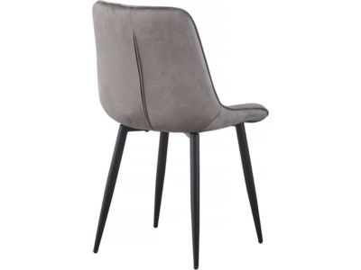 Lot de 2 chaises "Victoria" en velours  Gris