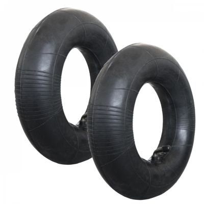Lot de 2 chambres à air valve coudée pour brouette, diable, chariot, tondeuse ou autre - 4.00 / 3.50 - 6 - Linxor