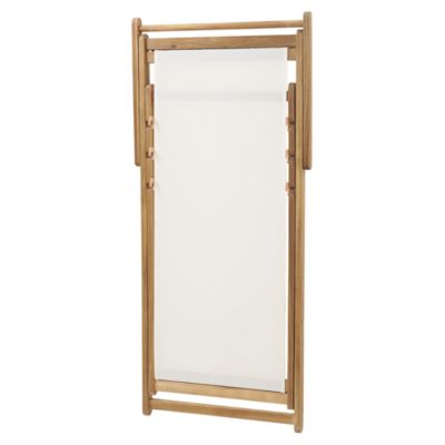 Lot de 2 chiliennes pliantes ANZIO avec tissus de remplacement Motif animal Acacia Marron clair