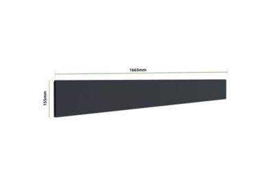 Lot de 2 clôtures aluminium 1,9m NIESEN H.90cm Gris