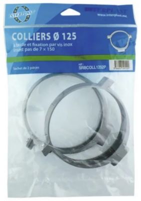 Lot de 2 colliers à bride ø125 mm Fitt