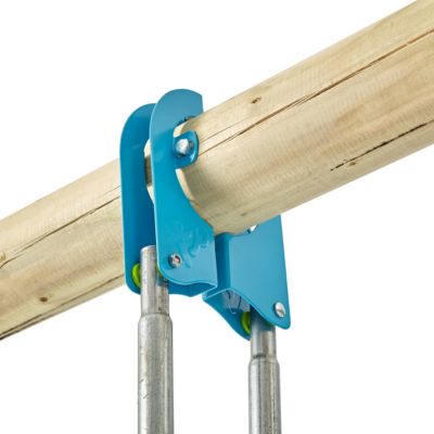 Lot de 2 colliers pour bois rond  en métal D10cm bleu