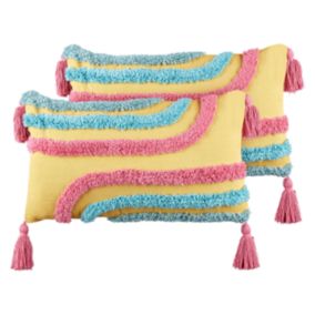 Lot de 2 coussins 30 x 50 cm multicolore DOLICHOS
