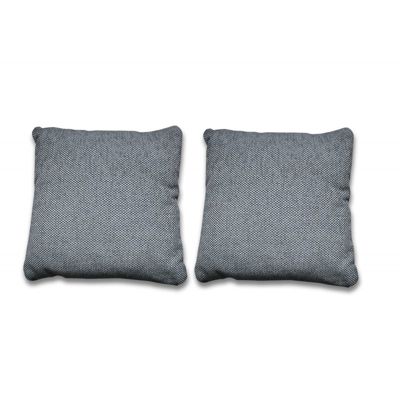 Lot de 2 Coussins 40 x 40 cm tissu gris foncé - DORA