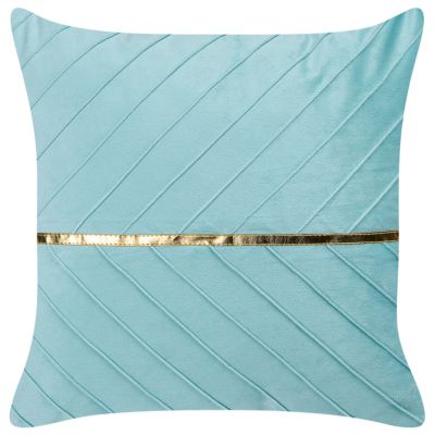 Lot de 2 coussins décoratifs CONEFLOWER 45 x 45 cm Bleu clair À rayure