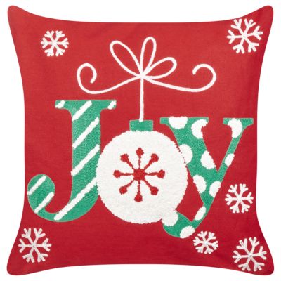 Lot de 2 coussins décoratifs GINGERBREAD 45 x 45 cm Coton Rouge Motif de Noël