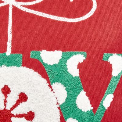 Lot de 2 coussins décoratifs GINGERBREAD 45 x 45 cm Coton Rouge Motif de Noël