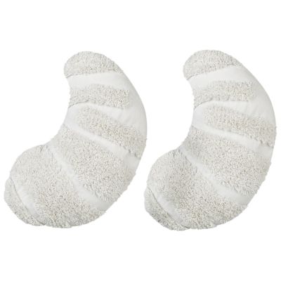 Lot de 2 coussins décoratifs SNOWDROP Coton 40 x 25 cm Blanc