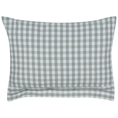 Lot de 2 coussins décoratifs TALYA 40 x 60 cm Vert menthe À carreaux