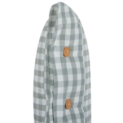 Lot de 2 coussins décoratifs TALYA 45 x 45 cm Vert menthe À carreaux