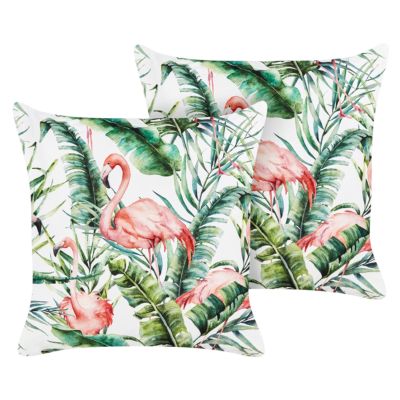 Lot de 2 coussins d'extérieur ELLERA Motif animal 45 x 45 cm Vert