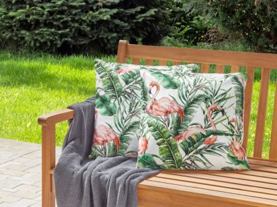 Lot de 2 coussins d'extérieur ELLERA Motif animal 45 x 45 cm Vert