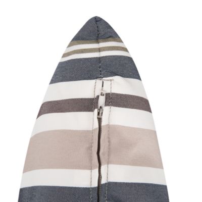 Lot de 2 coussins d'extérieur KASTOS À rayure 40 x 70 cm Taupe