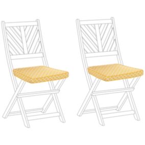 Lot de 2 coussins de jardin jaunes 37 x 34 cm TERNI