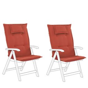 Lot de 2 coussins de transat rouge foncé TOSCANA/JAVA