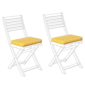 Lot de 2 coussins jaunes pour chaises FIJI