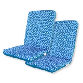 Lot de 2 Coussins pour chaises 95 x 40 cm motif Géométrique Vert